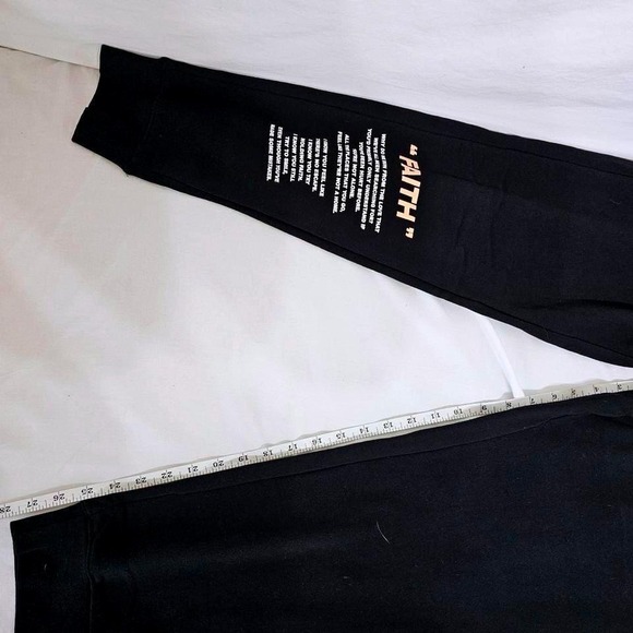 Yours Truly Black Faith Butterfly Graphic Sweatpants Women's Size S - Picture 8 of 8